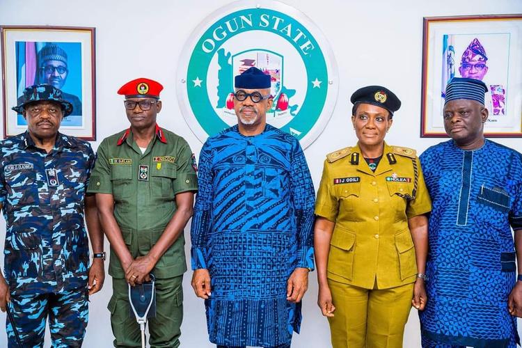 Gov Abiodun meets new Ogun NSCDC, NDLEA chiefs [PHOTOS]