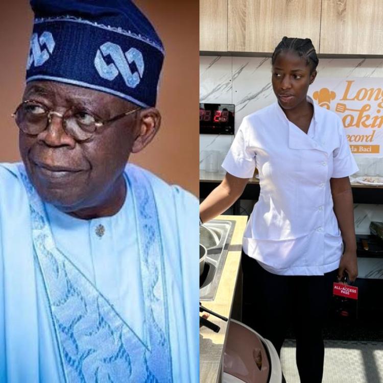 'Idan doesn't break' - Tinubu hails chef on mission to break Guinness World Record