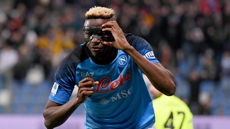 Seria A: I'm keeping this forever - Osimhen on why he used 'special mask' in Napoli's win over Fiorentina